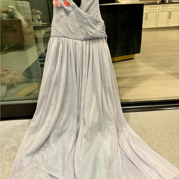 Monsoon  formal tulle  maxi dress light pale blue 9 - Picture 5 of 5